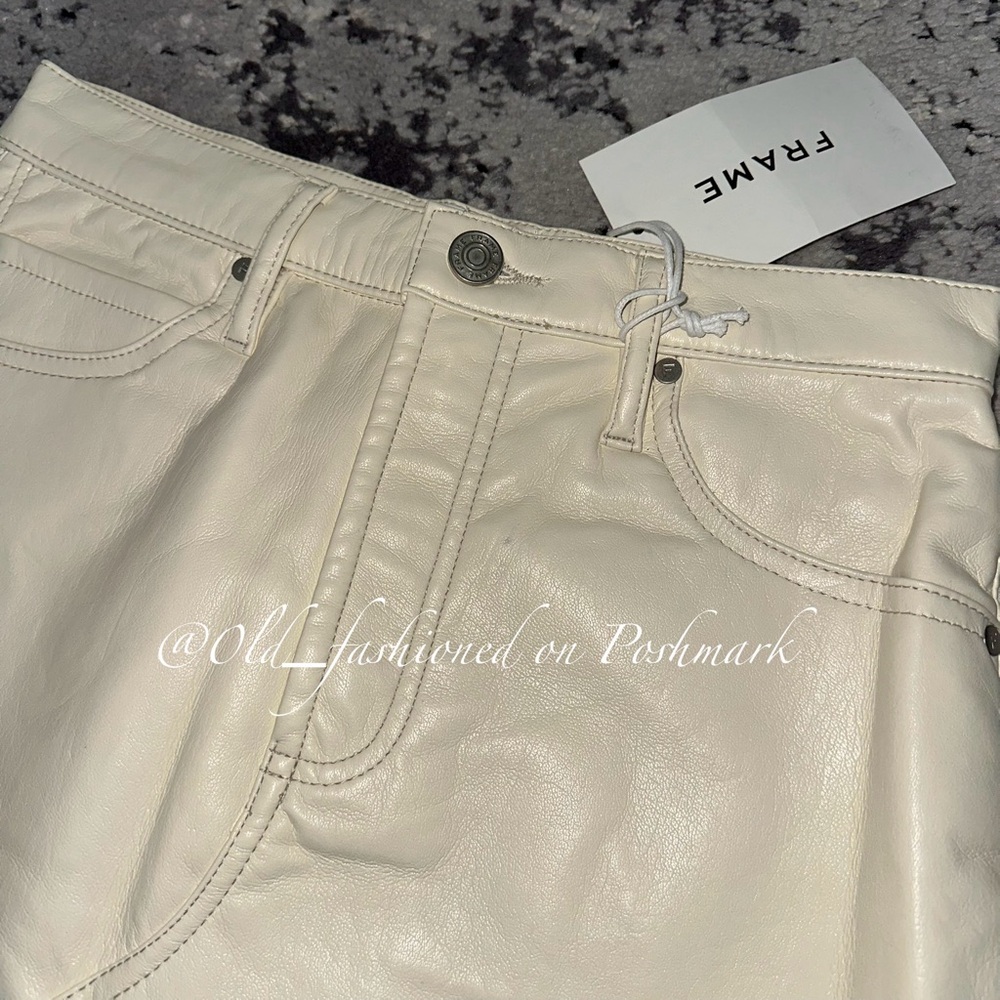 FRAME Leather Mini Skirt - Price Firm - Picture 4 of 10